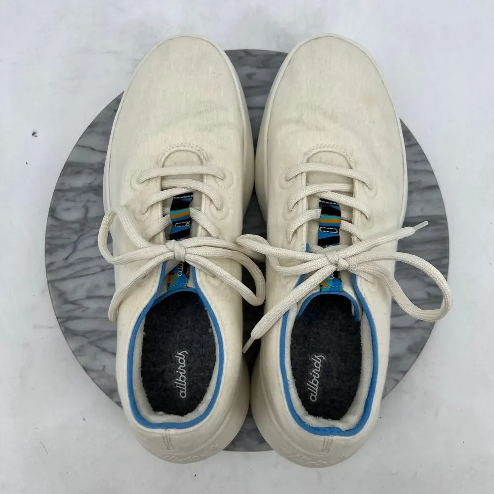 Allbirds Mens 13 Shoes Cream Wool Runner Go Sneakers Lace Up Low Top Trainer